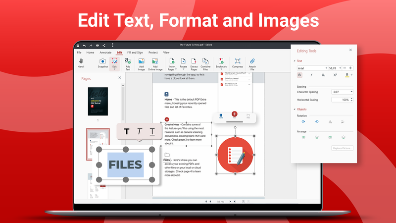 PDF Extra 2023 - Professional PDF Editor – Edit, Protect, Annotate, Fill and Sign PDFs - Lifetime license