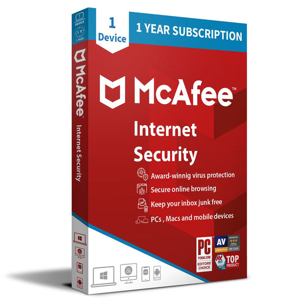 McAfee Internet Security 2022 - 1 User 1 Year